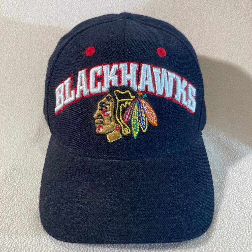 Chicago Blackhawks Hat Cap Black Red Zephyr The Hat Snap Back NHL Hockey‎
